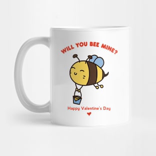 Will You Be Mine Cute Bee Pun Valentine's Day Mug